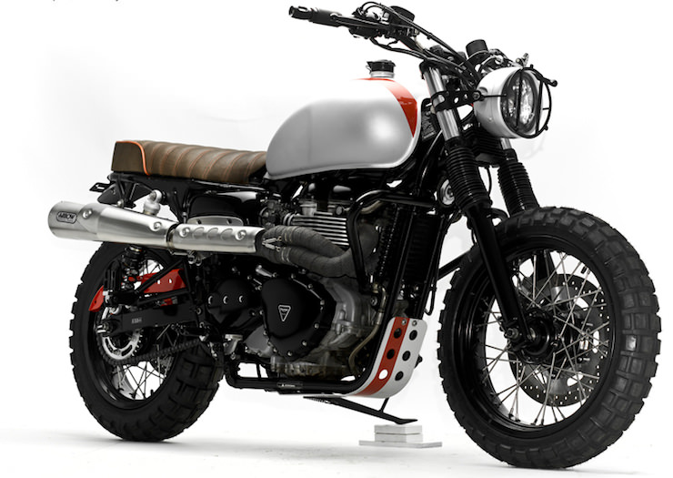 Steel Bent Customs Triumph Bonneville T100 Scrambler Bikers Cafe