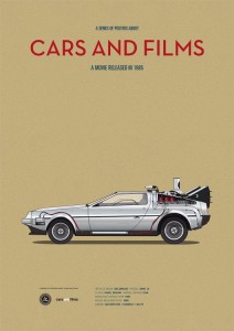 Car Poster Delorean Dmc 12 Back To The Future