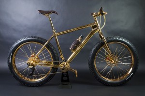 solid gold mountain bike