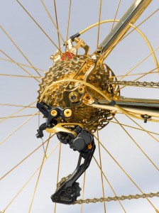 solid gold mountain bike