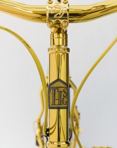 solid gold mountain bike